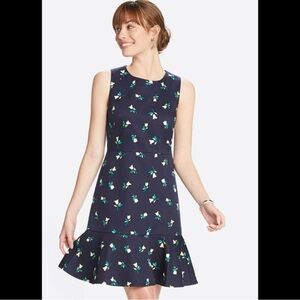Draper James Floral Sheath Dress Navy Floating Tulip **FITS SMALL**